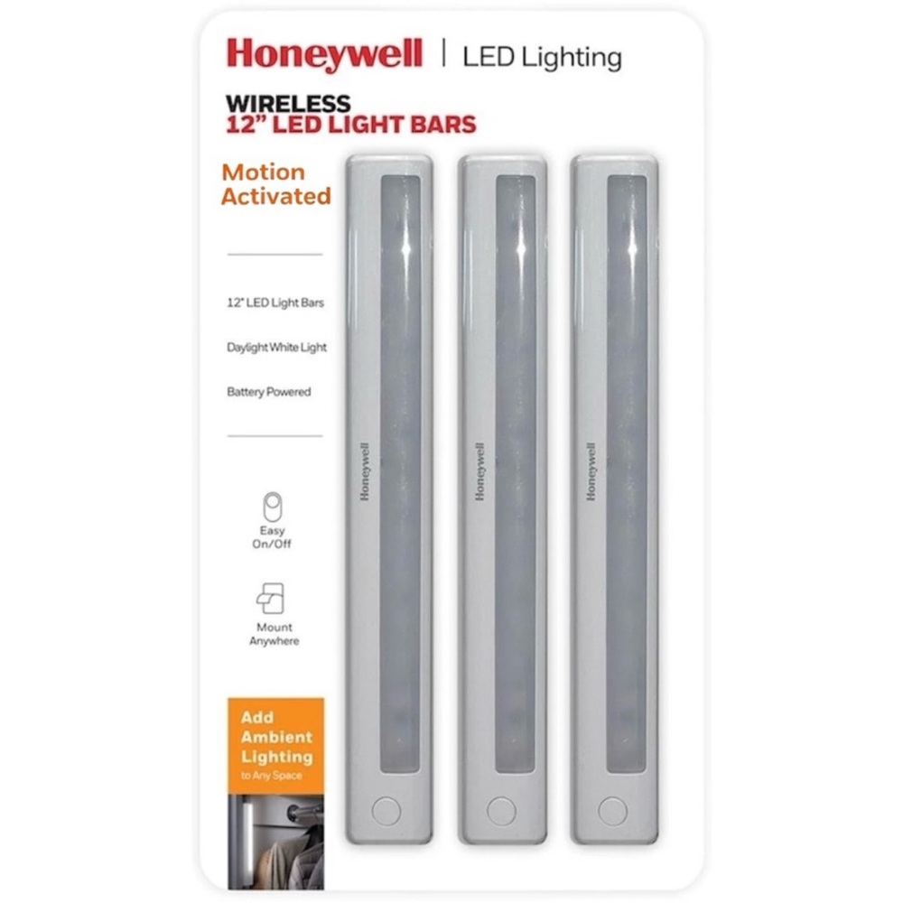 Motion Activated, Wireless, 12" LED Light Bars for Ambient Lighting by Honeywell